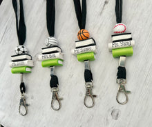 Load image into Gallery viewer, PE teacher lanyard personalized, Gym teacher, Gift for coach, Basketball coach, Volleyball coach, Baseball, Soccer, Male teacher, Football
