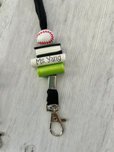 Load image into Gallery viewer, PE teacher lanyard personalized, Gym teacher, Gift for coach, Basketball coach, Volleyball coach, Baseball, Soccer, Male teacher, Football