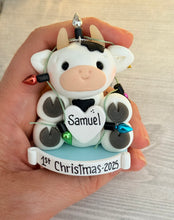 Load image into Gallery viewer, Cow ornament boy