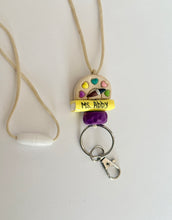 Load image into Gallery viewer, Art teacher lanyard. Teacher lanyard paint palette