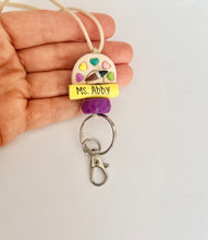 Load image into Gallery viewer, Art teacher lanyard. Teacher lanyard paint palette