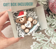 Load image into Gallery viewer, Teddy bear First Christmas ornament for boy
