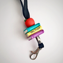 Load image into Gallery viewer, Personalized teacher lanyard, Books and apple lanyard
