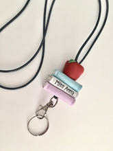 Load image into Gallery viewer, Personalized Teacher lanyard, books and apple Id holder, Pastel colours