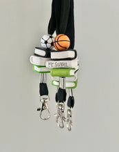 Load image into Gallery viewer, PE teacher lanyard personalized, Gym teacher, Gift for coach, Basketball coach, Volleyball coach, Baseball, Soccer, Male teacher, Football
