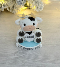 Load image into Gallery viewer, Cow ornament boy
