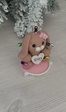 Load and play video in Gallery viewer, Brown bunny ornament, First Christmas ornament
