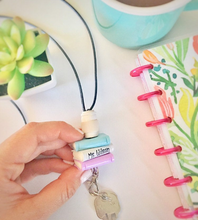 Load image into Gallery viewer, Personalized teacher lanyard with coffee cup, School lanyard ID holder, Coffee mug accessories
