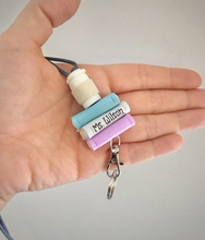 Load image into Gallery viewer, Personalized teacher lanyard with coffee cup, School lanyard ID holder, Coffee mug accessories
