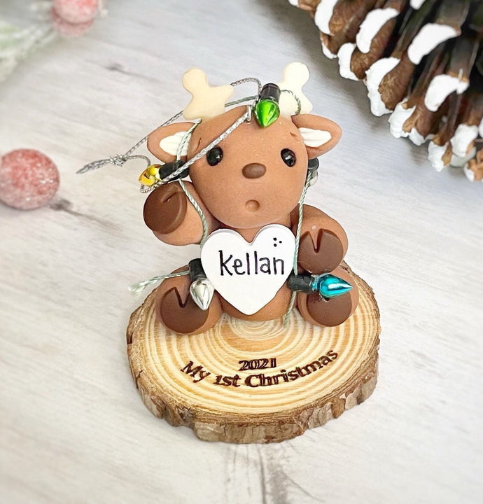 Reindeer Baby First Christmas ornament