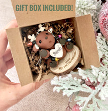 Load image into Gallery viewer, Reindeer Baby First Christmas ornament
