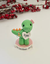 Load image into Gallery viewer, Dinosaur First Christmas ornament personalized
