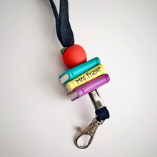 Load image into Gallery viewer, Personalized teacher lanyard, Books and apple lanyard
